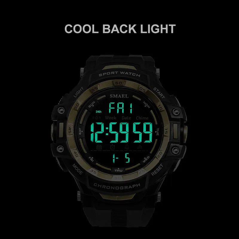 Men Watches Digital LED Light SMAEL Watch S Shock Montre Mens Military Watches Top Brand Luxury 1350 Digital Wristwatches Sports207c