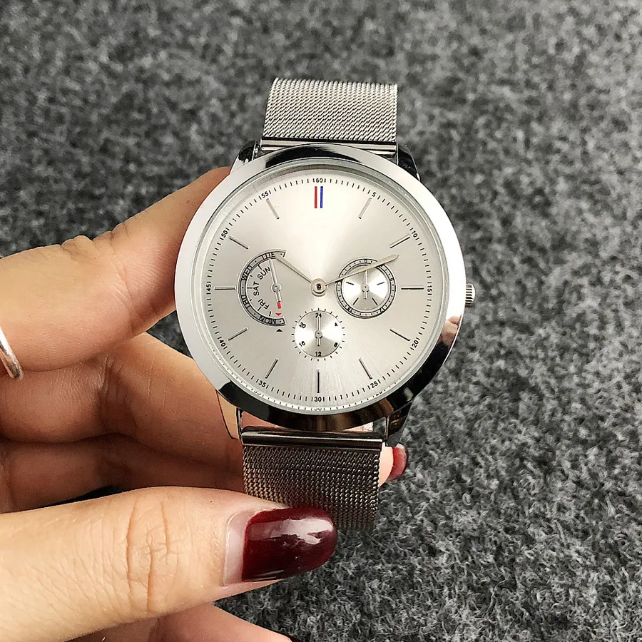Orologio da polso di marca di moda orologi al quarzo con cinturino in metallo in acciaio stile unisex da donna TOM 29275G