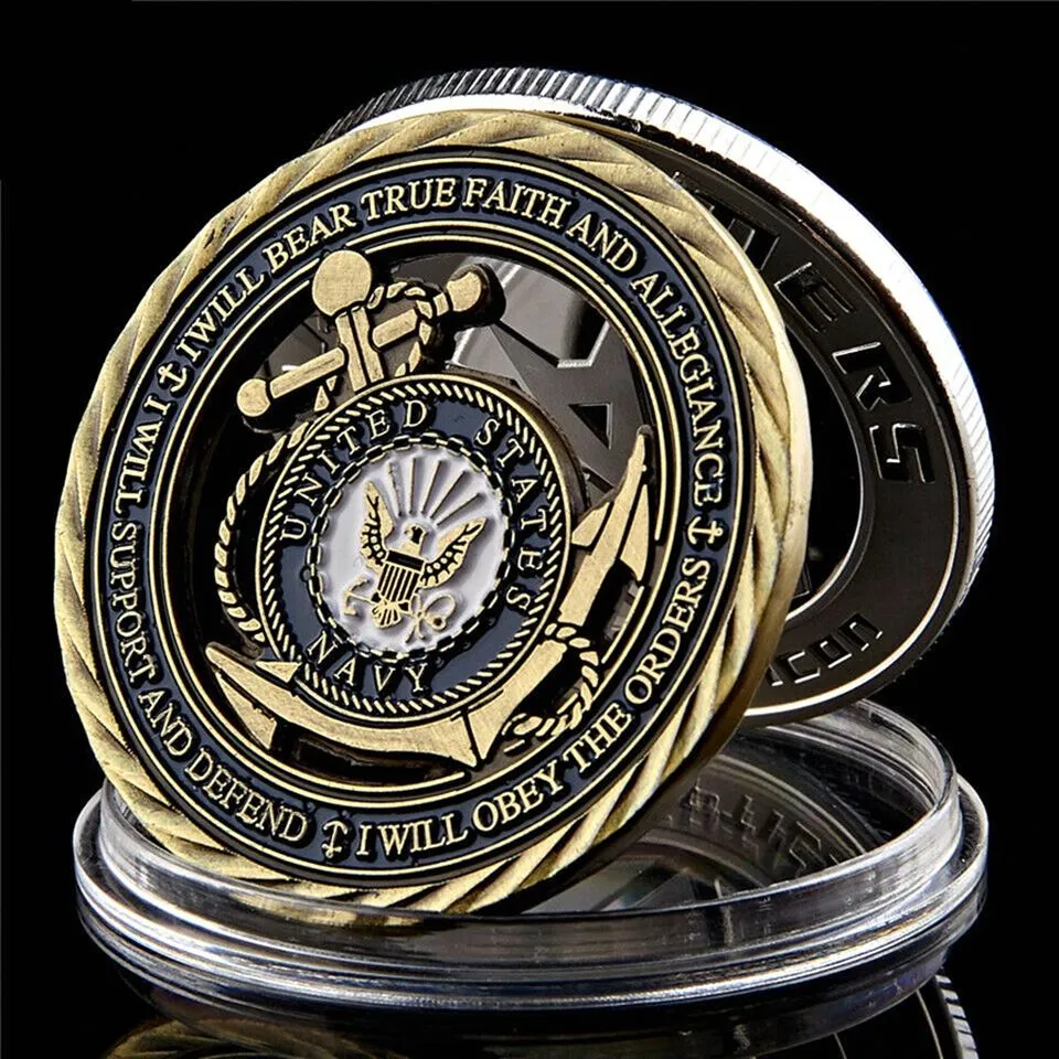 10st / konst och hantverk US Navy / kärnvärden - USN Challenge Coin Naval Collectible Sailor
