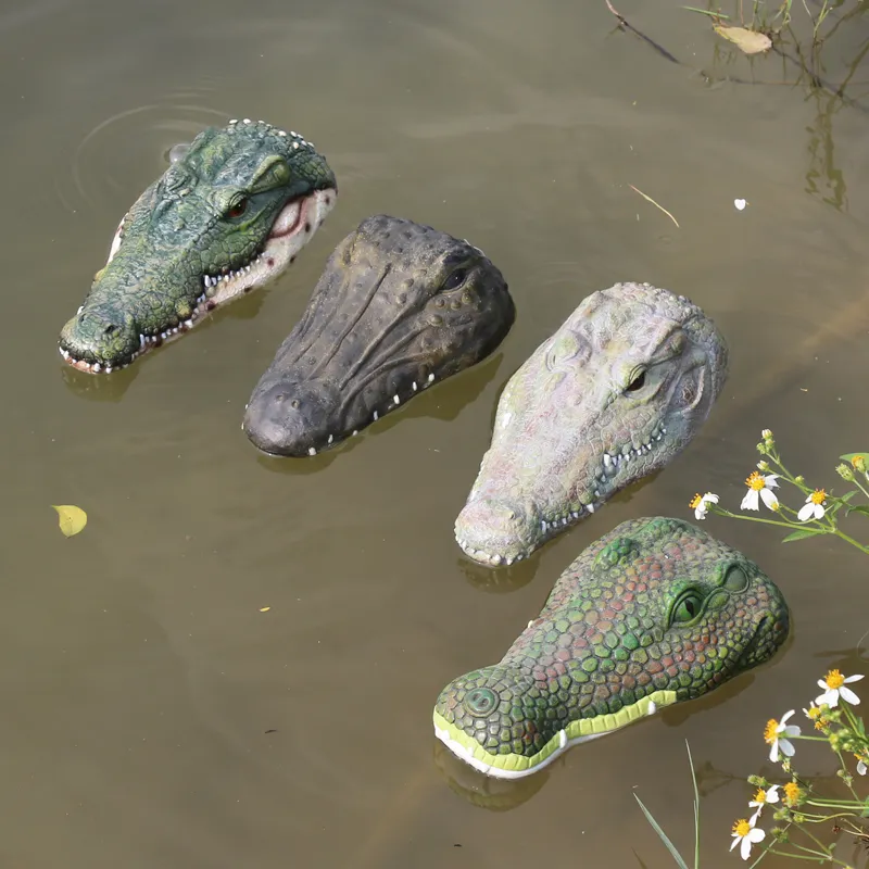 Criativo resina flutuante crocodilo hipopótamo estátua assustador ao ar livre jardim lagoa decoração para casa jardim decoração de halloween ornamento t2001333c