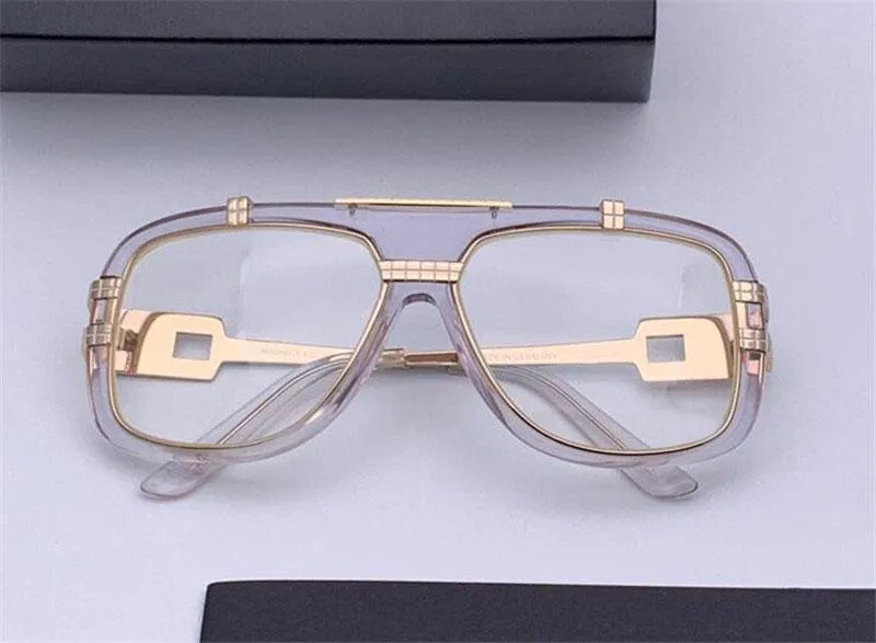 まったくwhole新しいファッションデザイナー光学メガネ661プレートフレームTopyクリアレンズシンプルなスタイル透明アイウェア284Q