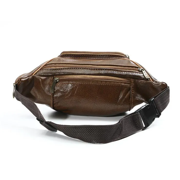 New Style Waist Bag Women Fanny Packs Fashion Black PU Ladies Chest Handbag Belt Men Cross Body Bags307c