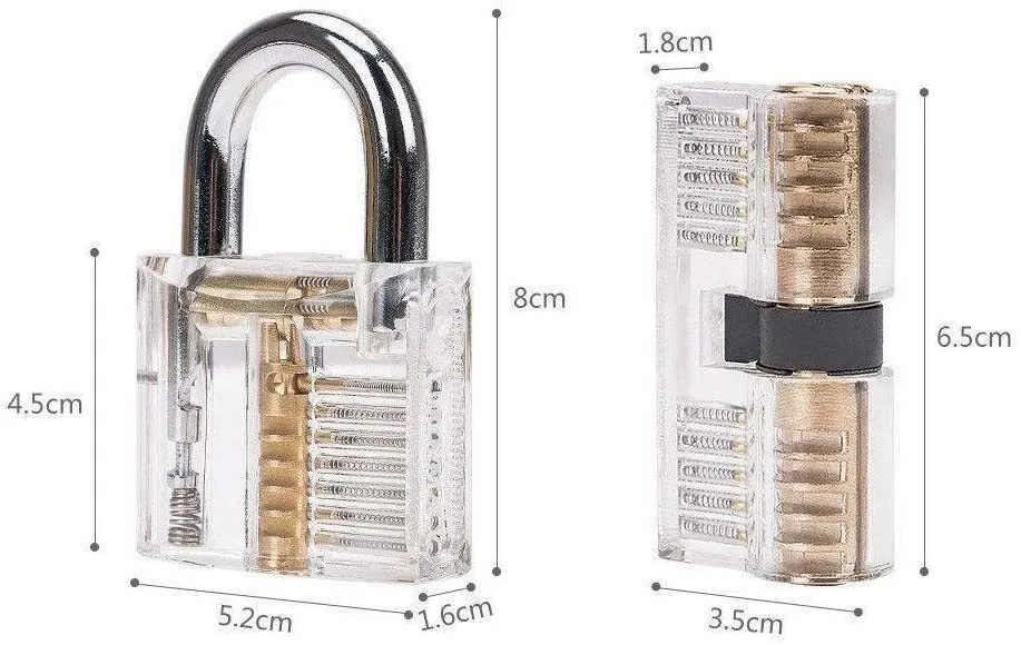 ロックピッキングツール2クリアプラクティストレーニングロック抽出器ロックピックセットセットセット1334954