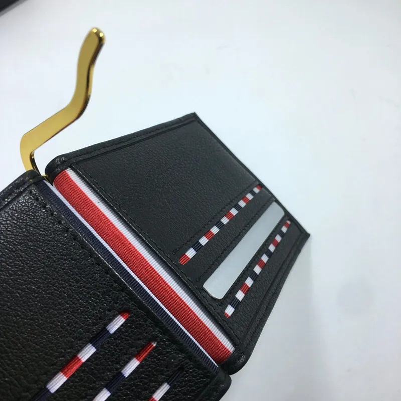 Oryginalny skórzany uchwyt na kartę kredytową Klasyczny czarny projektant pieniądze Clip Portfel 2020 Nowe przybysze męskie torebki dowód identyfikacyjny przypadek Drop313s