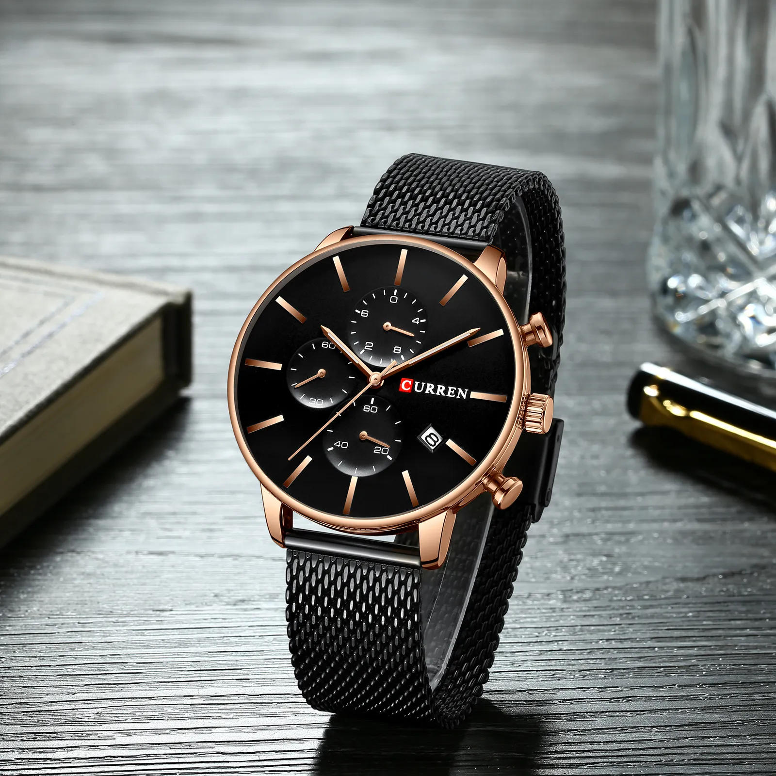 Herrenuhren CURREN Mode Quarz-Armbanduhr für Männer Klassische Chronographenuhr Lässige Sportuhr Wasserdicht Relogio Homem187D