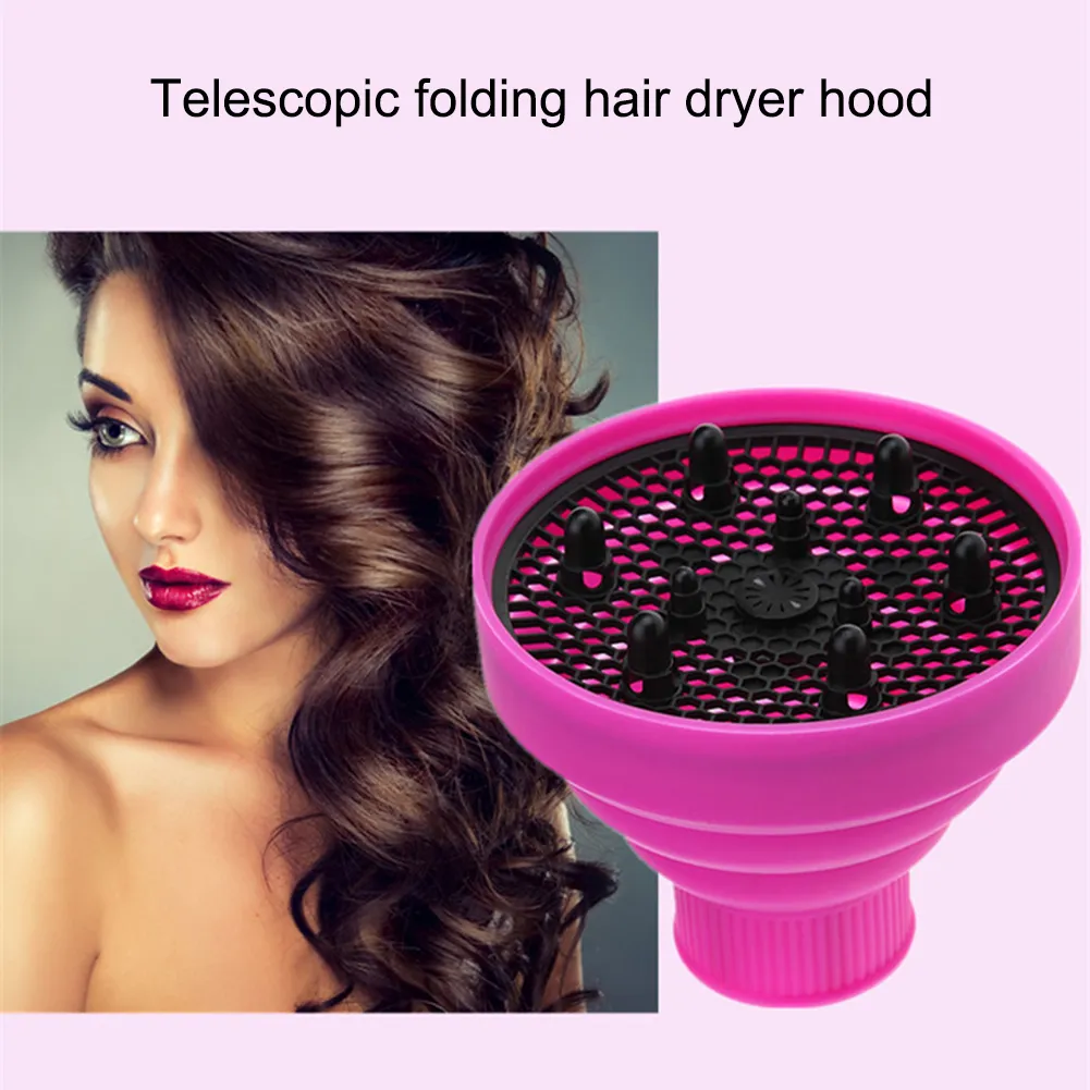 Séchoir de cheveux universels diffuseur fixation silicone télescopique hotte pliable couvre-couvercle coiffeur coiffeur outil de coiffeur 6798577