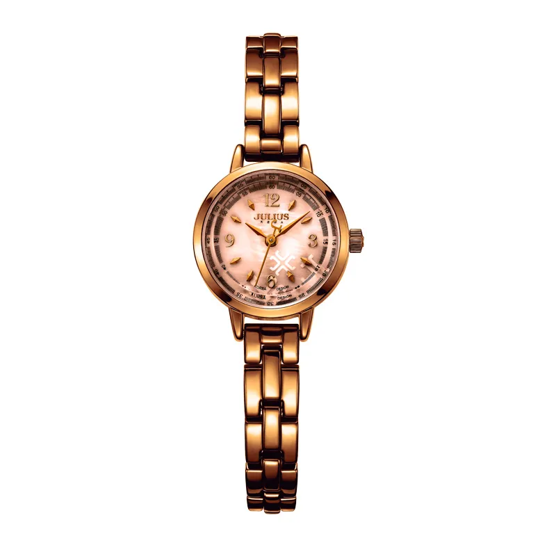 Novo julius 2020 marca de moda japonês quartzo movt designer relógios mulher relógio ouro senhoras pulseira vestido reloj mujer JA-865230F