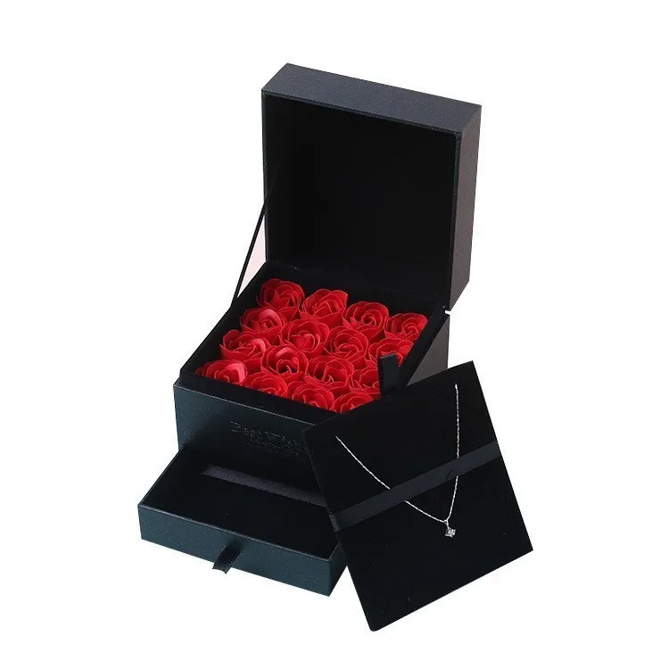 Simulazione Fiore di sapone rosa con scatola Ricordo di nozze Regalo di San Valentino Compleanno Bellissimo regalo la madre P20 C181126013320383