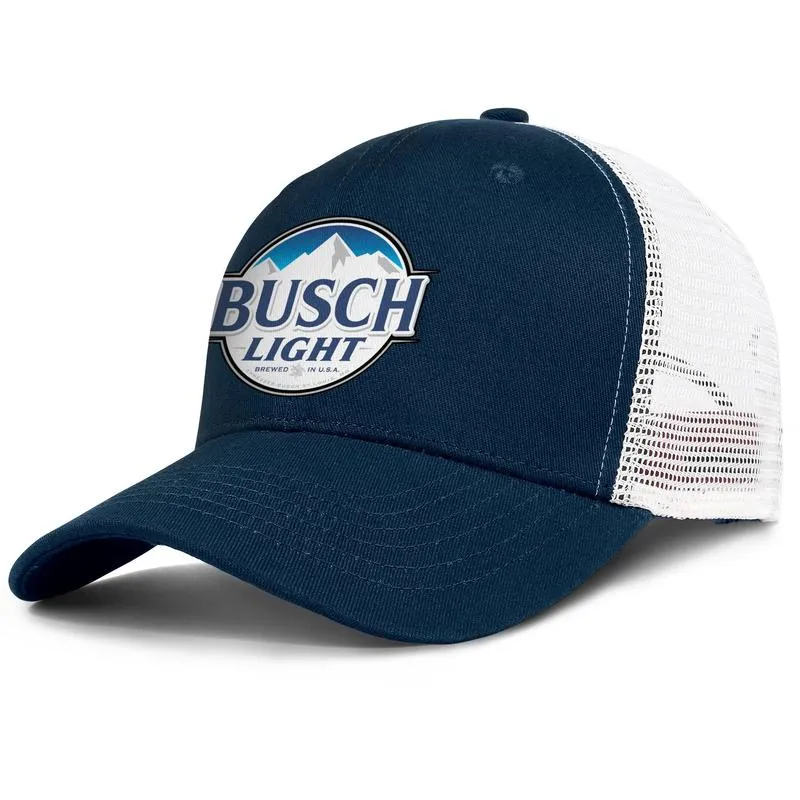 Busch Hafif Bira İşareti Erkek ve Kadınlar Ayarlanabilir Kamyoner Meshcap Fitted Vintage Team Orijinal Beyzbolhats Busch Hafif Bira Logosu LO1983846