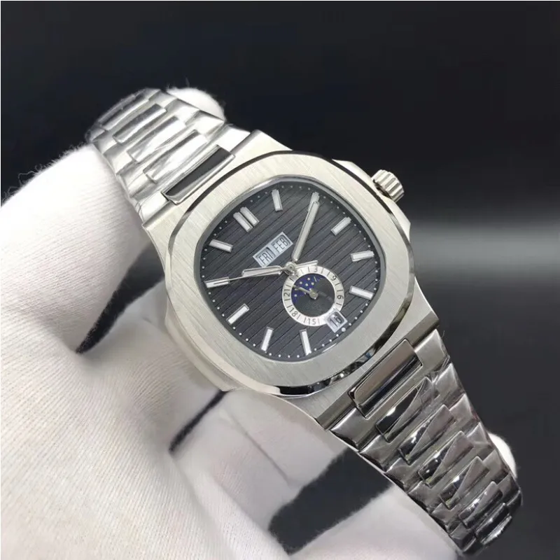 High Quality Watches 5726 Mechanical Automatic Men Watch Moon Phase 24H Stainless Steel All Functions Work 40 5mm303M