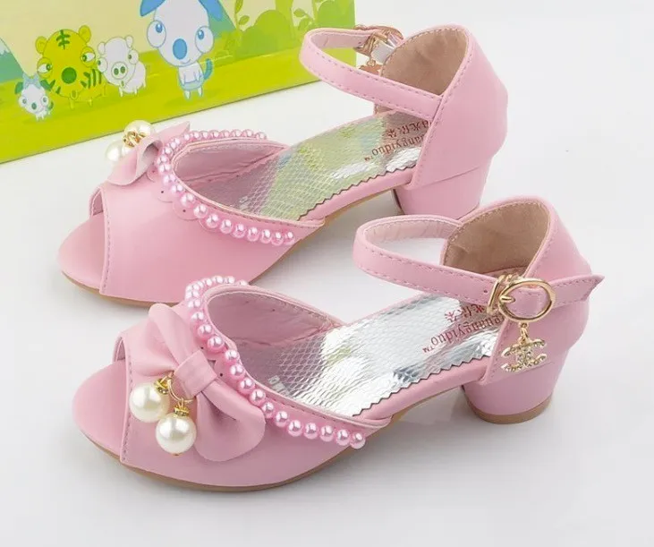 Remise Enfants enfants mode sandales chaussures de mariage chaussures habillées pour bébé filles princesse perle en cuir souple sandales