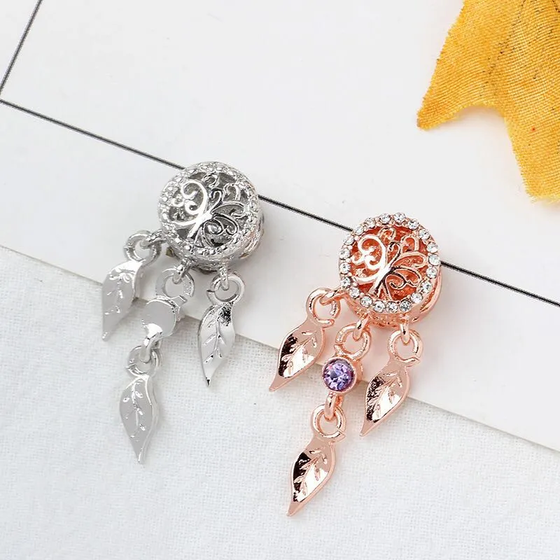 20st Life Tree Dream Catcher Charm Pendant Charm Pärlor Passar för armband Bangle Charms Tillbehör DIY JEWELLY188Q