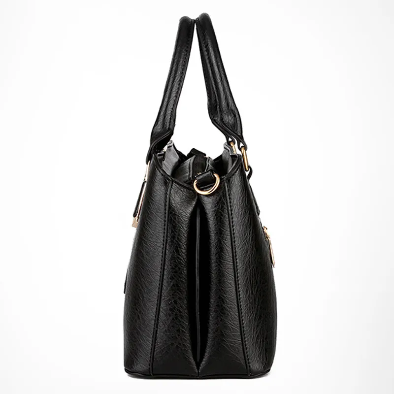 HBP PU Leather Handbags Purses Women Totes Bag High Quality Ladies Shoulder Bags For Woman Purse Black