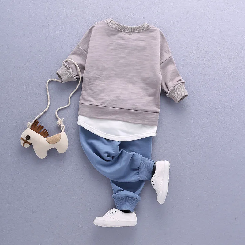 Autumn Children Boy Girl Clothes Baby Long Sleeve T-shirt Pants Suits Kids Clothing Sets Toddler Tracksuits 1 2 3 4 YEARS