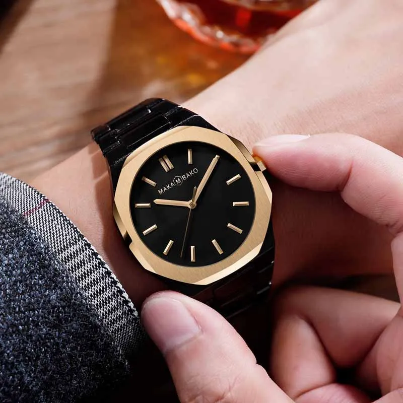 Zegarek na rękę mężczyzn sportowy Watch Top Quartz Fashion Life Waterproof Business Clock Steel Pasp Boys Watches ReLOJ HOMBRE1268W