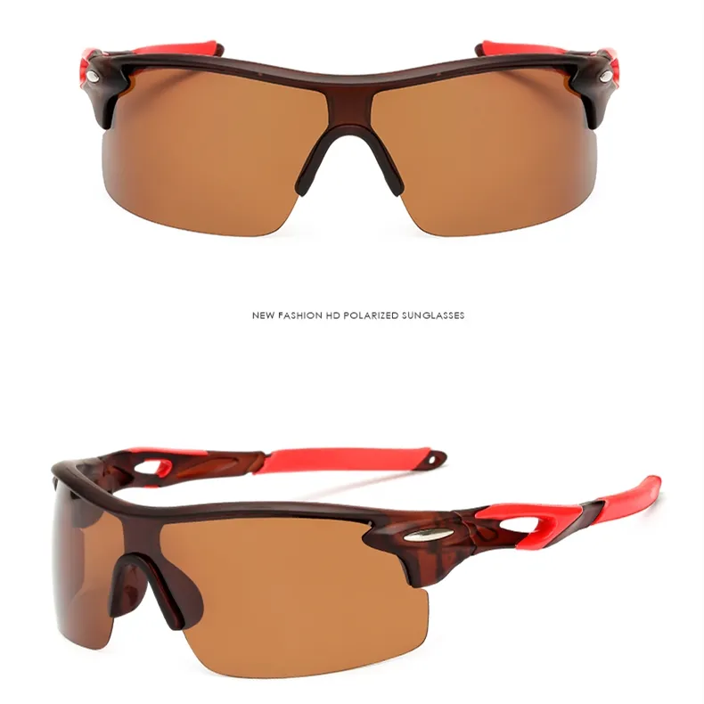 Nouvelle marque Vintage mode haut de gamme hommes lunettes de soleil polarisées Sport bleu miroir coupe-vent ski lunettes de soleil pour unisexe L1010KP2427