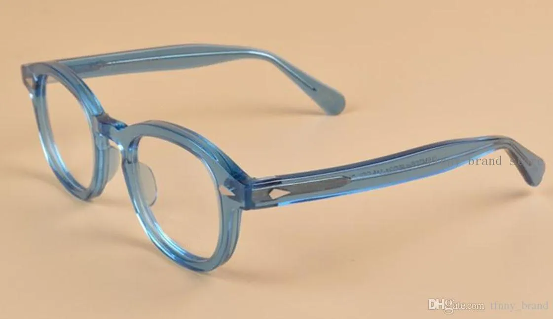 neues Design Lemtosh Brillen Johnny Depp Brillen Sonnenbrillenrahmen Top Qualität runder Sonnenbrillenrahmen Arrow Rivet 1915 S M L Größe 302U