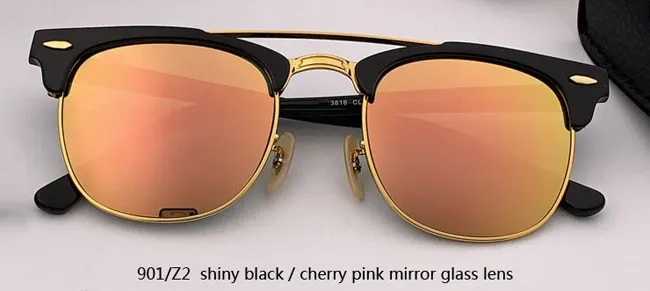 Helklubbsolglasögon Herrens kvinnors varumärkesdesigner UV400 Master Glassics Classic Sun Glasses Driving Semi Rimless RD3816 Square G2815