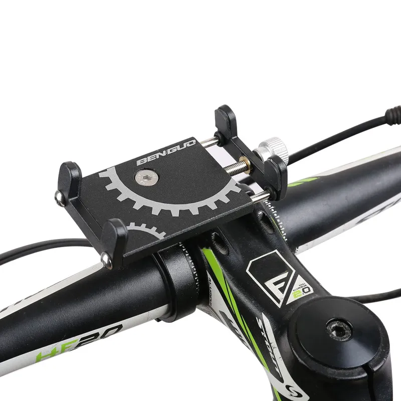Staffa telefono cellulare bicicletta Supporto telefono da ciclismo GPS Supporto telefono regolabile cellulare da 3,5-6,5 pollici manubrio da 20-35 mm