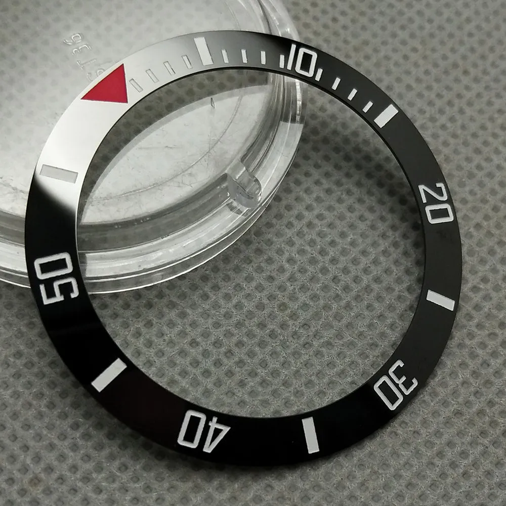 40 mm keramische titanium bezel insert horlogekit geschikt voor automatische 43 mm herenhorlogekast Nieuwe hoogwaardige bezels insert horlogeaccessoires P275Y