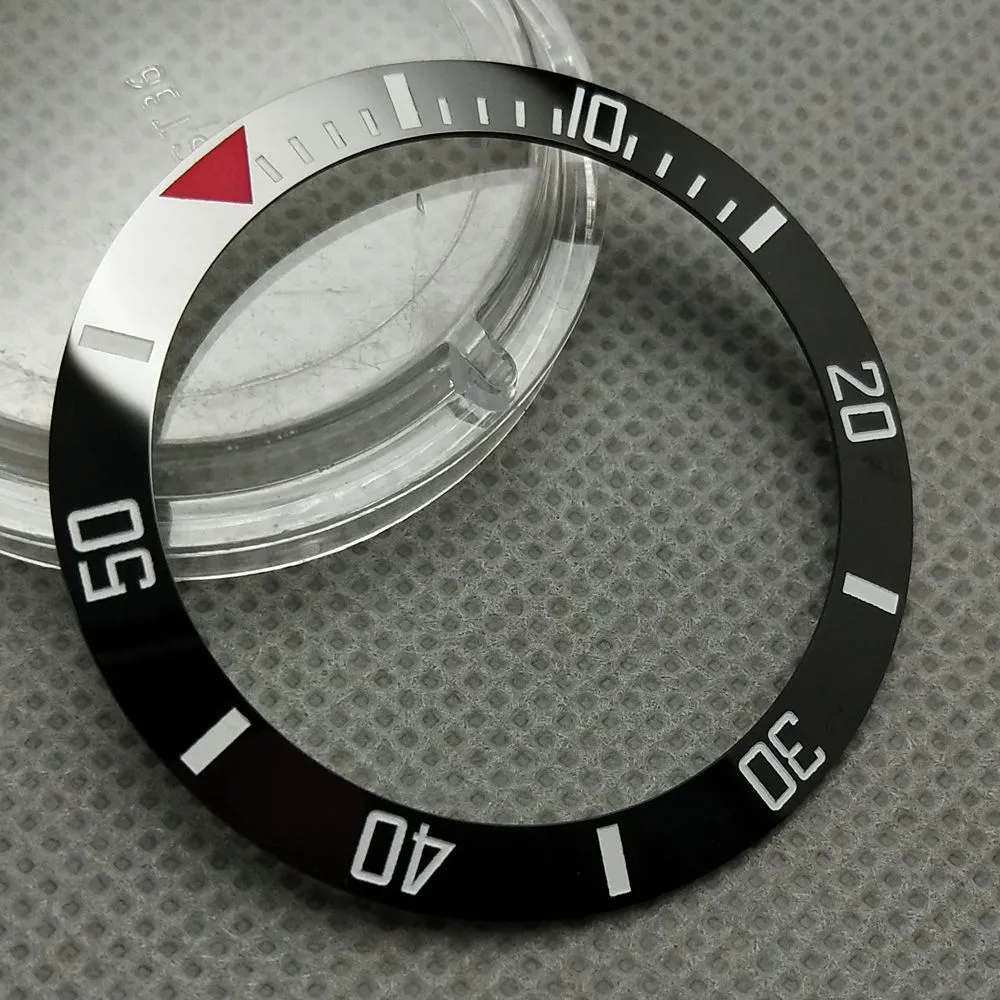 40mm Ceramic Titanium Bezel Insert Watch Kit Fit Automatic 43mm Mens Watch Case New High Quality Bezels Insert Watch Accessories P275Y