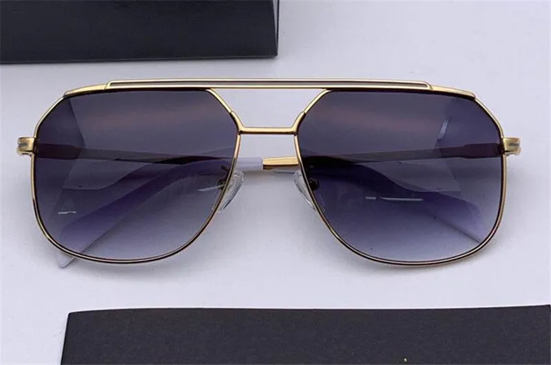 Whole-The latest designer sunglasses 9081 pilot frame frame stitching color leg protection light color decorative eyewear top 2171