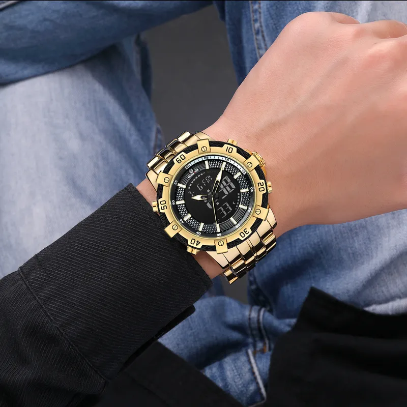 Top Brand Goldenhour Luxury maschile orologio orologio automatico orologio da polso militari digitali Relogio Masculino Dour322s