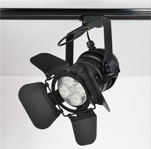 خمر E27 Track Light Loft Industrial Spotlight Rail Light Black Track Lamp for Barn Door Clothes Store Shop Fiptures 257L