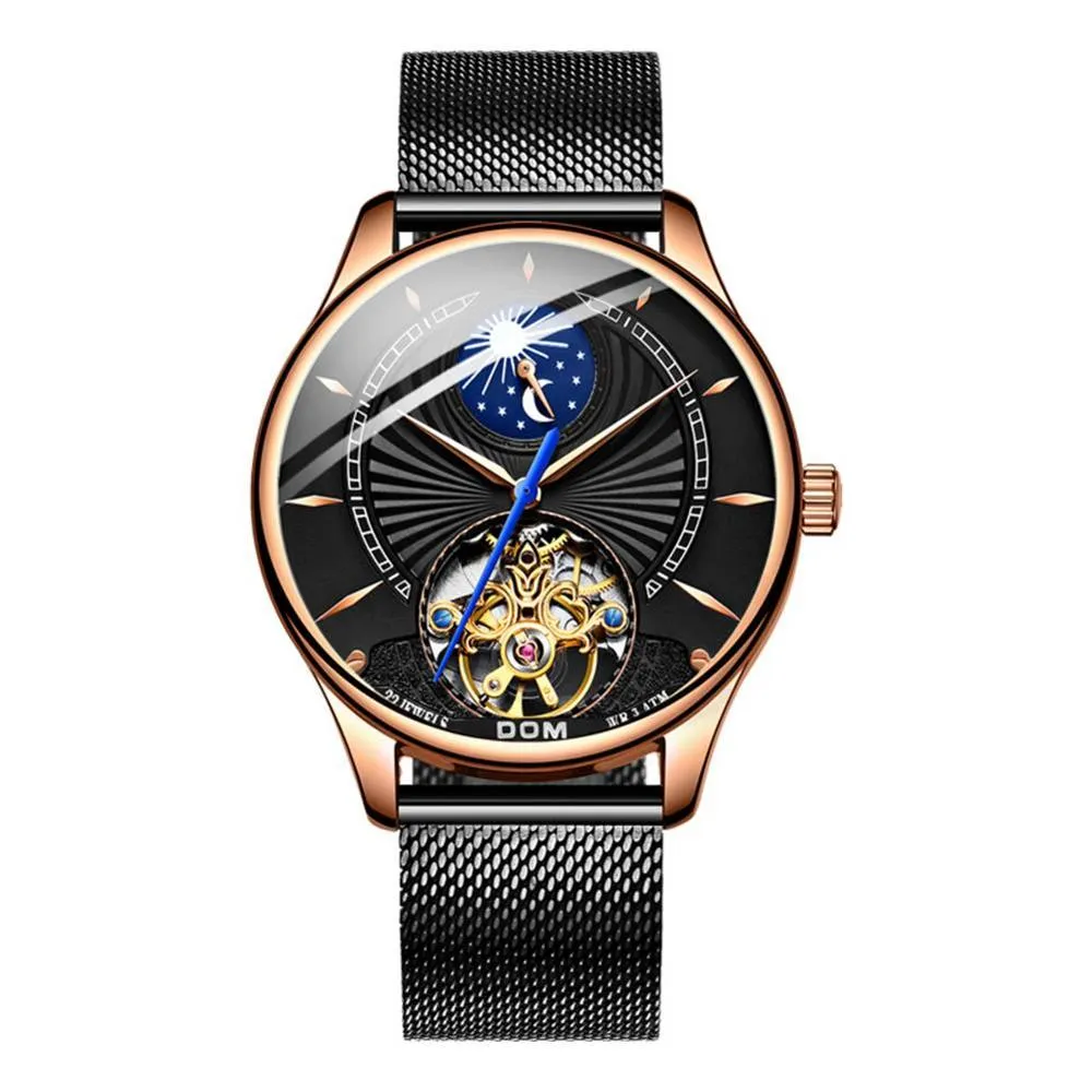 DOM 2019 nouveau Ultra-mince créatif hommes montres mécaniques affaires étanche montre haut de gamme en cuir montre automatique M-1260L-7M3121