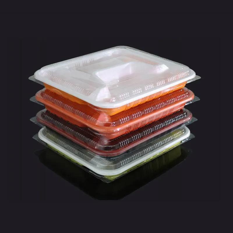 يمكن التخلص من التخلص من الحاويات في مربع الغداء مربعات ميكروويف القابلة للوازم 3 أو 4 مقصورة حاويات تخزين الطعام البلاستيكية قابلة لإعادة الاستخدام مع li263d