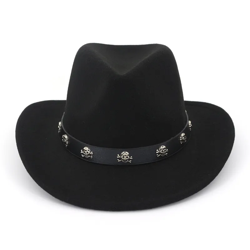 Mode Large Bord Fedora Cowboy Western Laine Feutre Chapeau Pas Cher Cavalier Casquette Style Britannique Jazz Chapeaux Formels Sombrero pour Hommes Femmes2602