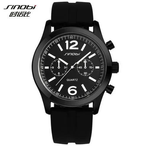 SINOBI sports Women's Wrist Watches Casula Geneva Quartz Watch Soft Silicone Strap Fashion Color Cheap Affordable Reloj Mujer244U