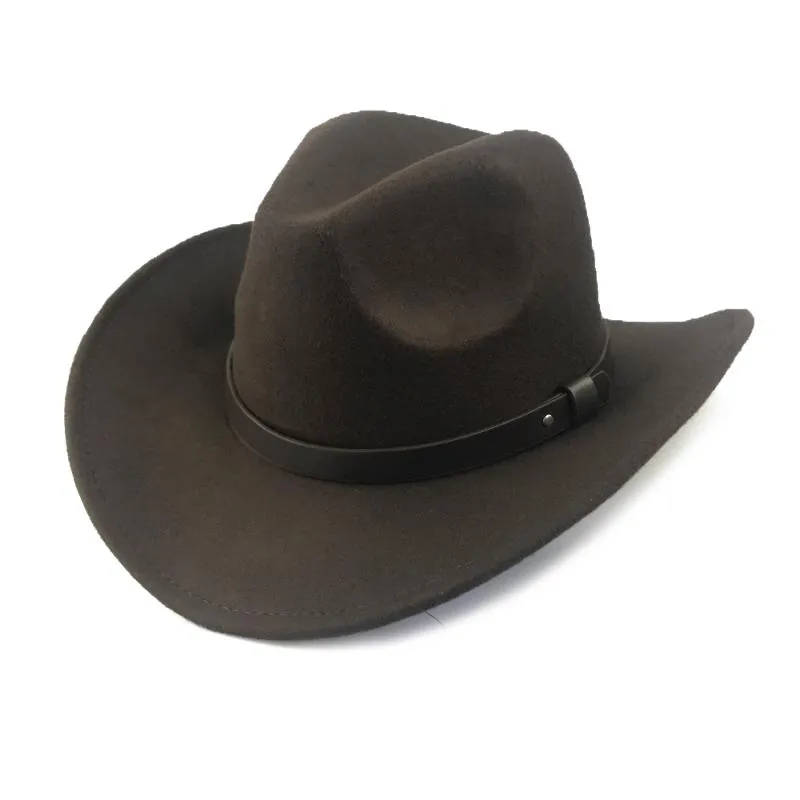 Yy retro cowboy cap men jesienne zimowe czapki czapki kobiety zachodnie cowgirls jazz caps cepping brzeg chapeau homme cb200712392