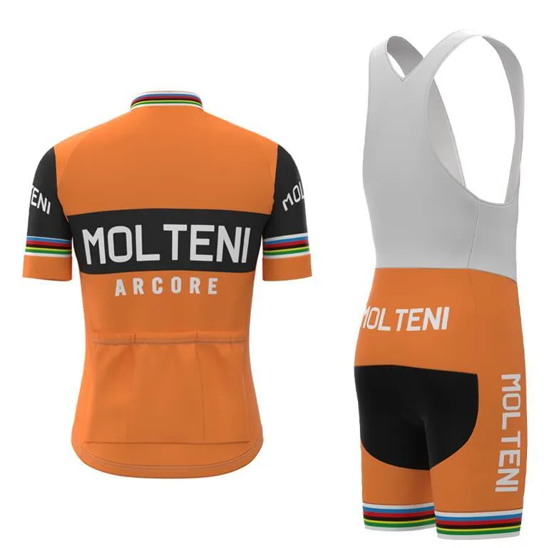 Nya 2022 män Molteni Team Cycling Jersey Set Short Sleeve Cycling Clothing Mtb Road Bike Wear 19D Gel Pad Ropa Ciclismo Bicycle MA224M