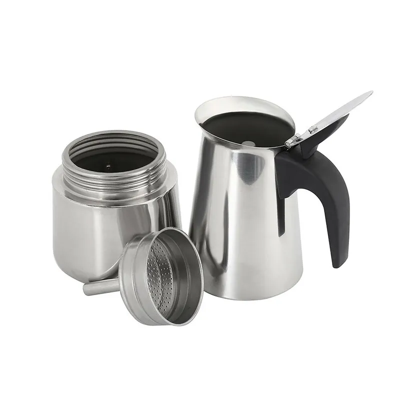 Cafetière à escalier expresso en acier inoxydable Percolateur italien Pot Milk mousser la cafetière pour cuisine pour home6182486