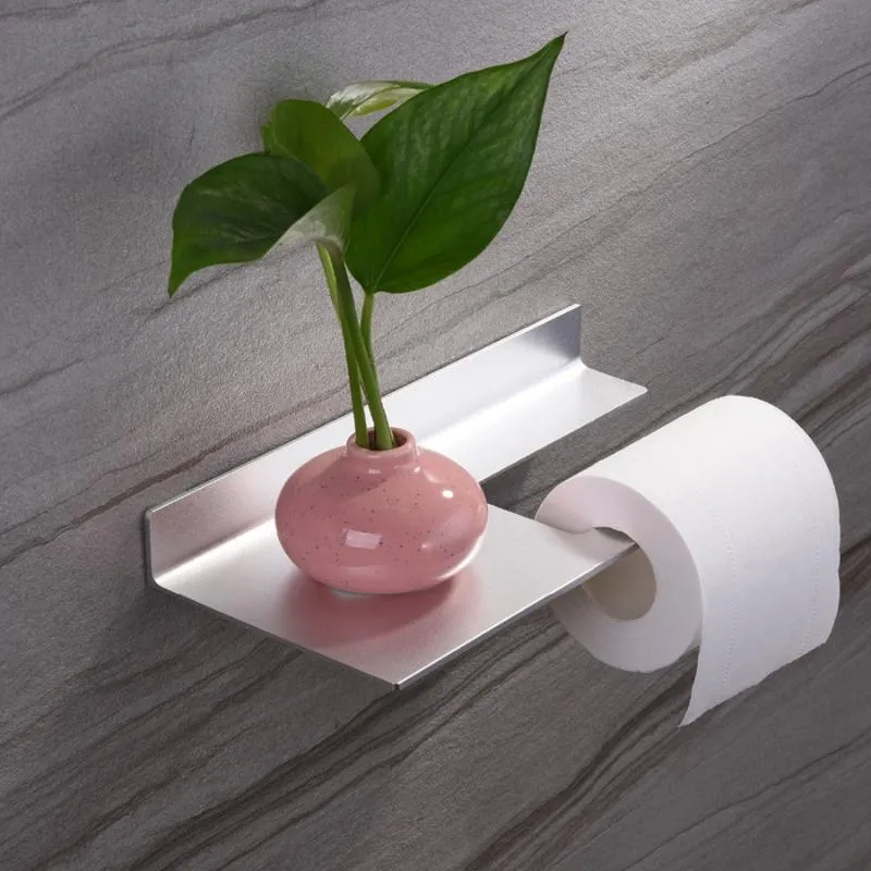 Toilet Paper Roll Paper Holder Stainless Steel Wall-mounted Bathroom Toilet Paper Holder Aluminum Accessories Hanging Type321N