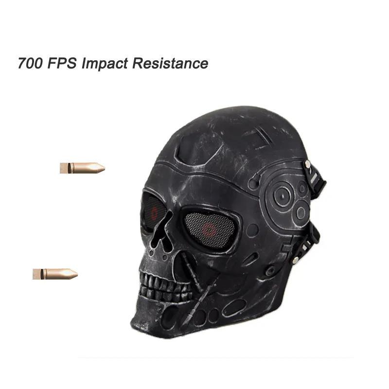 Masque du désert Masque Sports de plein air Protection Protection Gear Strip Spray Full Faune Tactique Terminator Masque N °03-114