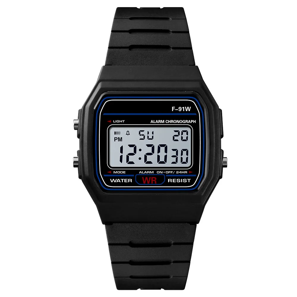 Wristwatches WR Women Men Wrist Watch Digital Waterproof Quartz Dress Golden LED Watches Man Electronic Sports Watches1222I