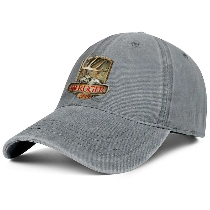 Şık Ruger Amerikan bayrağı metal logosu siyah unisex denim beyzbol şapkası serin klasik şapkalar 357 magnum silah Amerika 1949 geyik kafatası ar7039400