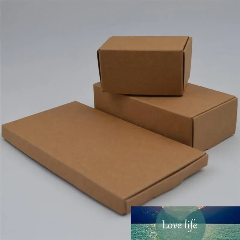 Billig Kraft Presentförpackning Kartong Pappers presentförpackning Liten Natural Handmade Soap Craft Paper Box Kraft Carton Packing Box298U