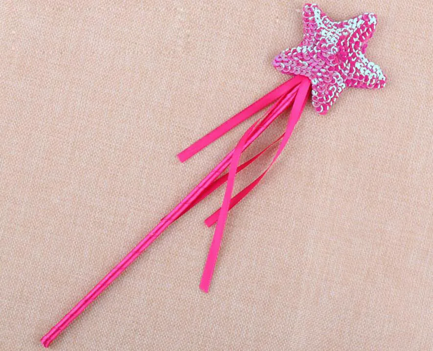 Halloween Childrens Day Pailletten Toverstaf Pentagram Party Maskerade Handboeien Angel Stick Toverstaf Ster Fee Stok Sell208g