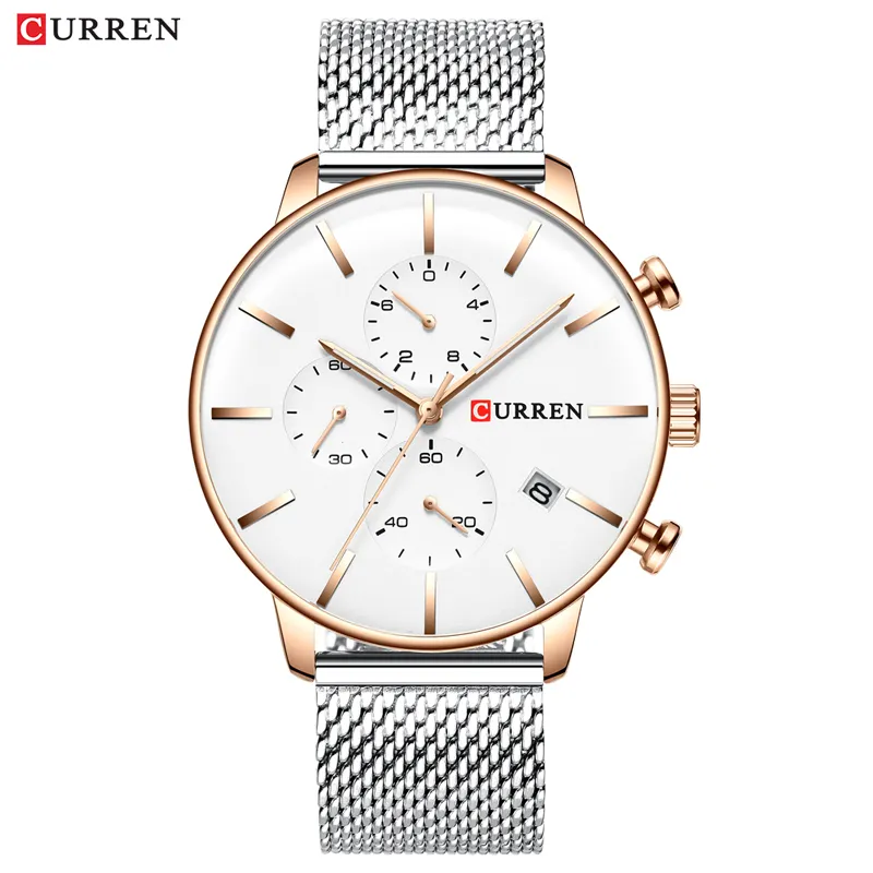 Heren Horloges CURREN Mode Quartz Horloge voor Mannen Klassieke Chronograaf Klok Casual Sport Horloge Waterdicht Relogio Homem253v