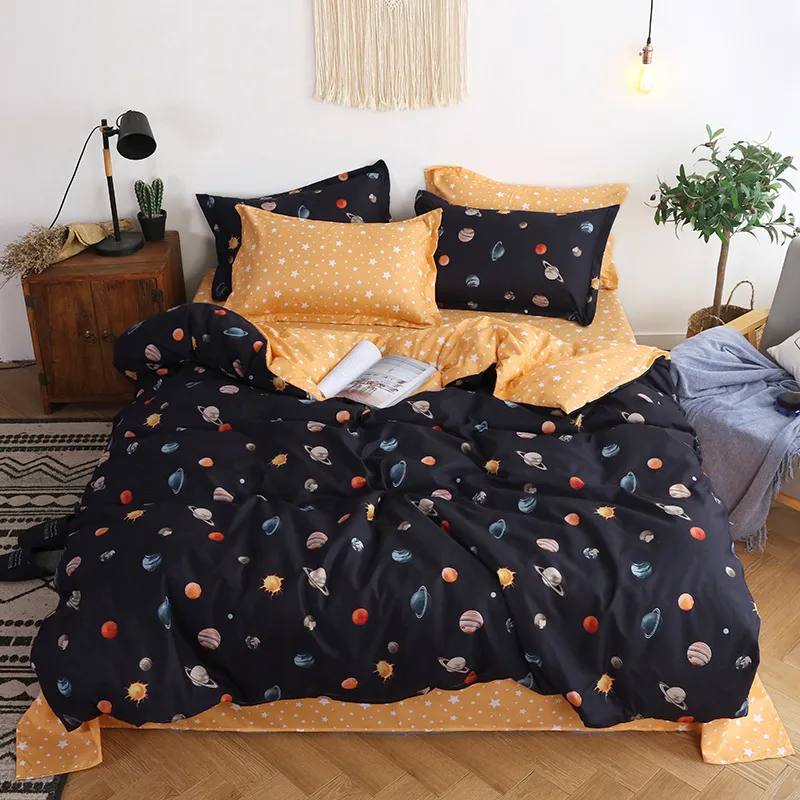 Designer Bed Comforters Set Winter 4st Bäddsuppsättningar Designer Bekväma hemtextiler Däcke täckningskudde Bäddsblad3707403