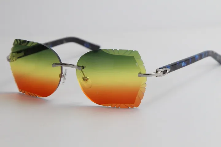 Белые солнцезащитные очки без оправы, новые модные винтажные очки высокого качества, очки для вождения на открытом воздухе, линзы с гравировкой2251