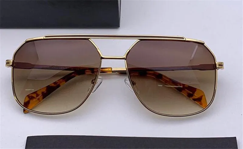 Hele-de nieuwste designer zonnebrillen 9081 Piloot frame frame stiksel kleurpoot bescherming licht kleur decoratieve brillen top 217p