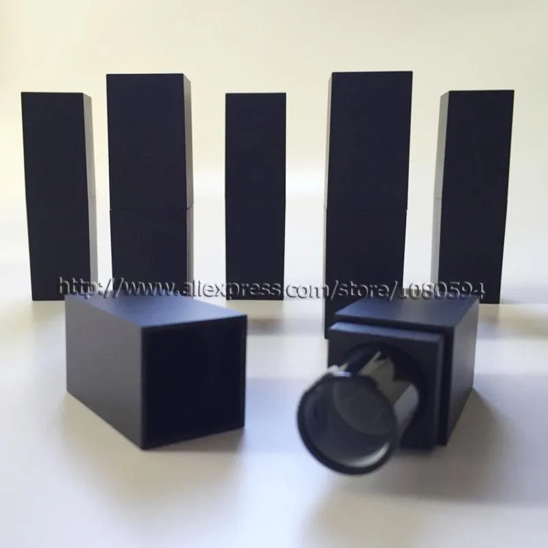 12 1mm square lipstick tube in frosted black color empty lipstick packing diy lip tube3065