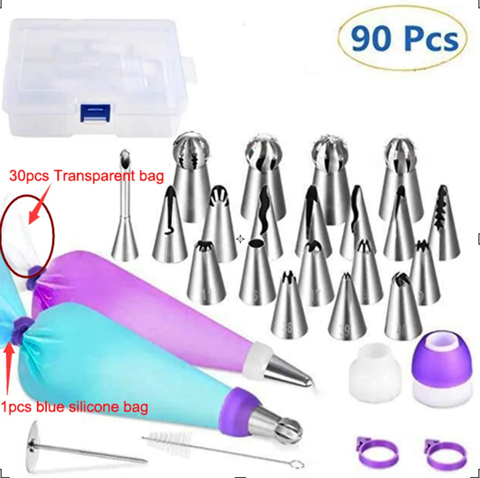 Pastry Nozzles Converter Pastry Bag 38-Set Confectionery Nozzle Stainless Cream Baking Tools Decorating Tip Sets306A
