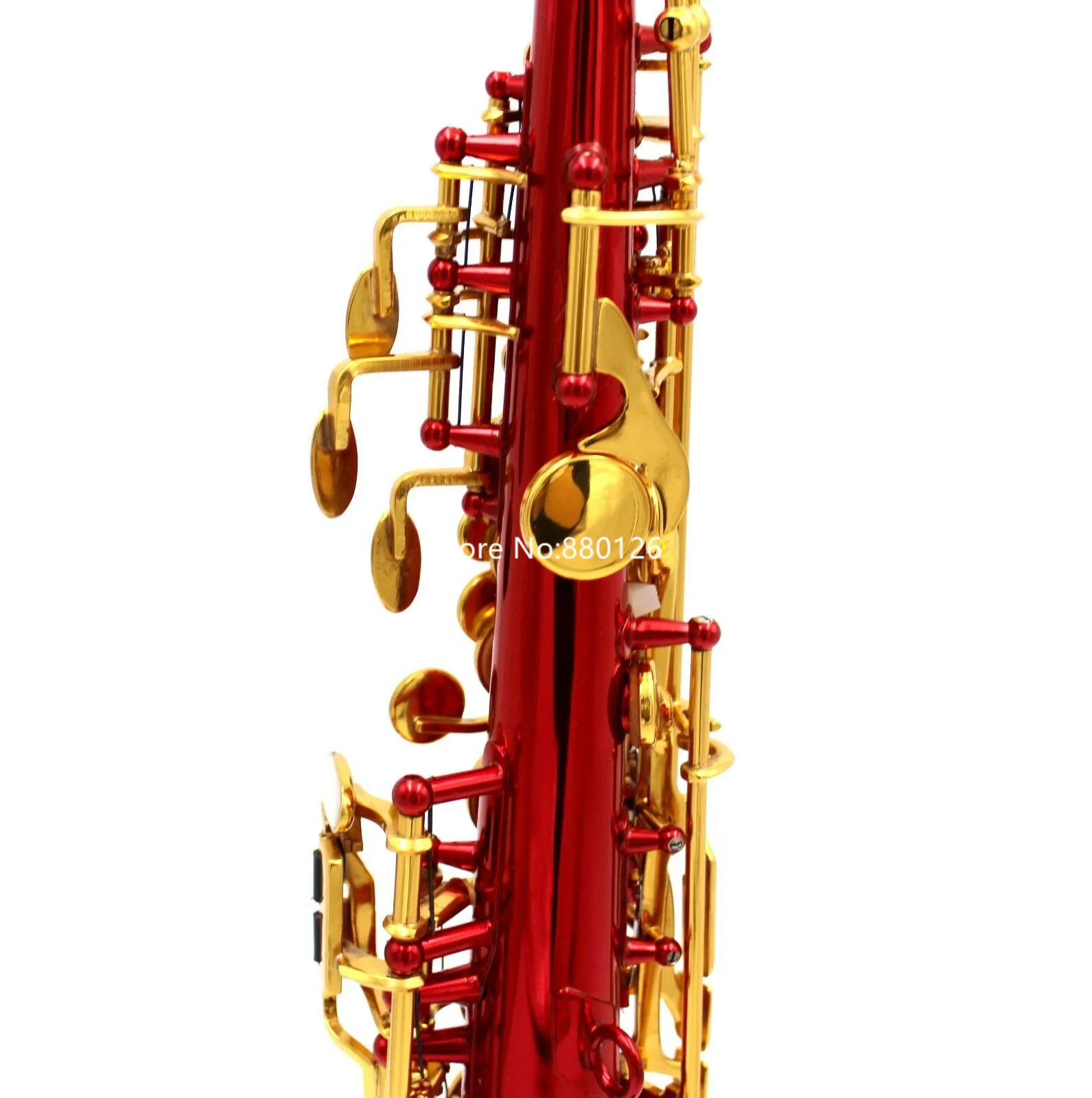 Säljer sopran saxofon B platt röd lackhals byggd i typ rak musikinstrument professionell med tillbehör9921948