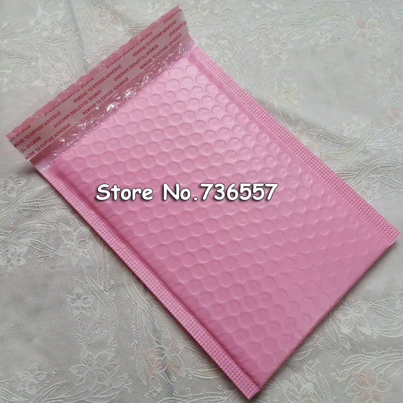 25 Stück Verpackungsumschläge, große Taschen, gepolsterte Umschläge, weiß, rosa, schwarz, Luftpolstertaschen, Blasen, Poly-Versand, Polymailer203B