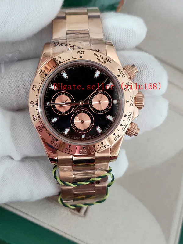 hoge kwaliteit verkopende luxe heren vouwhorloge 40 mm 116505 18k goud rose everose geen chronograaf mechanisch automatisch heren zakelijk wat276p